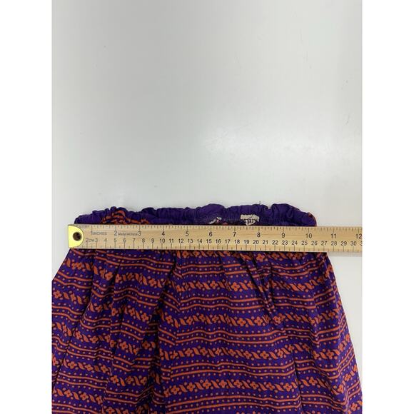 Unbranded Womens Skirt Size Unknown Purple Orange Maxi Elastic Waisted Vintage - Picture 7 of 9